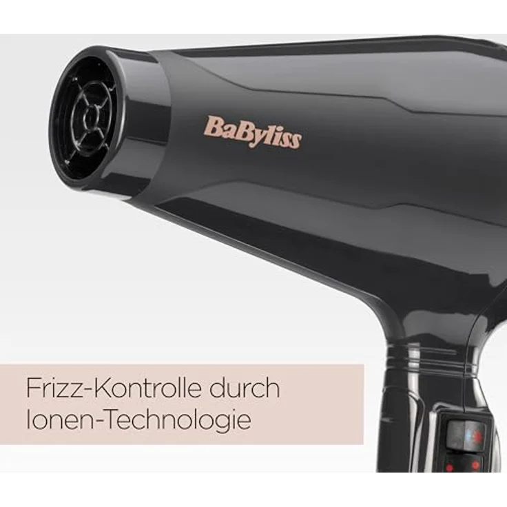 BaByliss Italian Air Pro 2200 6719DE Ionen-Haartrockner, 2200 Watt, Kaltstufe, AC-Motor, inkl. Diffusor, schwarz – Bild 4