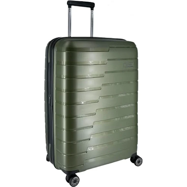 Travelite Air Base, 4 Rollen Trolley L 77 cm, 100% Polypropylen, oliv – Bild 2