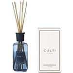 Culti Diffusor Stäbchen Blau Stil 250 ml Milano | Maremininer Duft Marine-Marine-Marine-Musk Mineral-Musk – Haltbarkeit 3 Monate – Meterware von 10 bis 20 qm