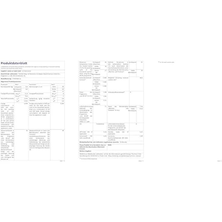 LG V7WD96H1A, Waschtrockner, Energieeffizienzklasse E, Standgerät, Breite 60 cm, Geräuschemissionsklasse A – Bild 7