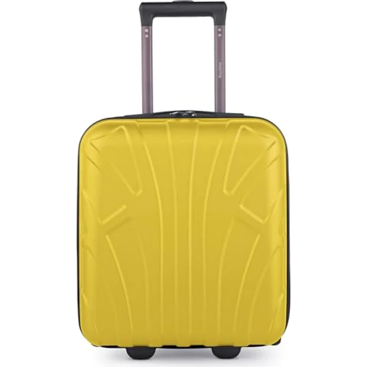 suitline Underseat Kabinentrolley 45x36x20 cm, Hartschalen Bordcase ABS, leicht 30 L, 2 Rollen, Teleskopgriff, für easyJet und Kurzreisen, Gelb – Bild 3