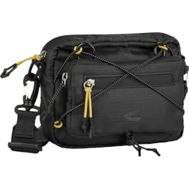 camel active Shores Umhängetasche, 21 cm schwarz, 100% Polyester, kompakt und robust – Bild 1
