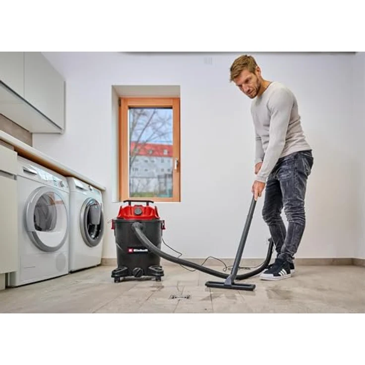 Einhell TC-VC 3055 A, Nass- und Trockensauger mit 850 Watt, 190 mbar Saugleistung, 30 L Auffangbehälter, Automatiksteckdose, inkl. Düsen und Filter – Bild 3