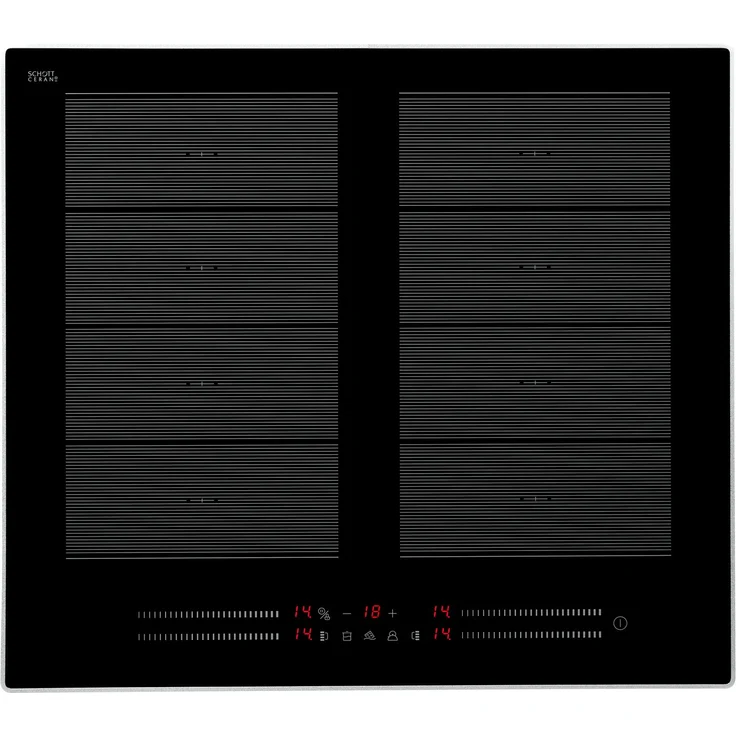 Hanseatic HHI6FFBAF-GP, Induktions-Kochfeld mit 4 Zonen, Touch-Control, Booster-Funktion, schwarz