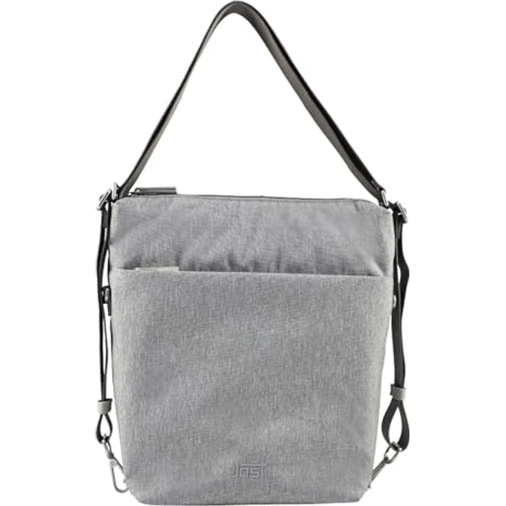 Jost Bergen 2in1 Rucksack-Tasche, flexibel mit 3 Tragevarianten, grau – Bild 1