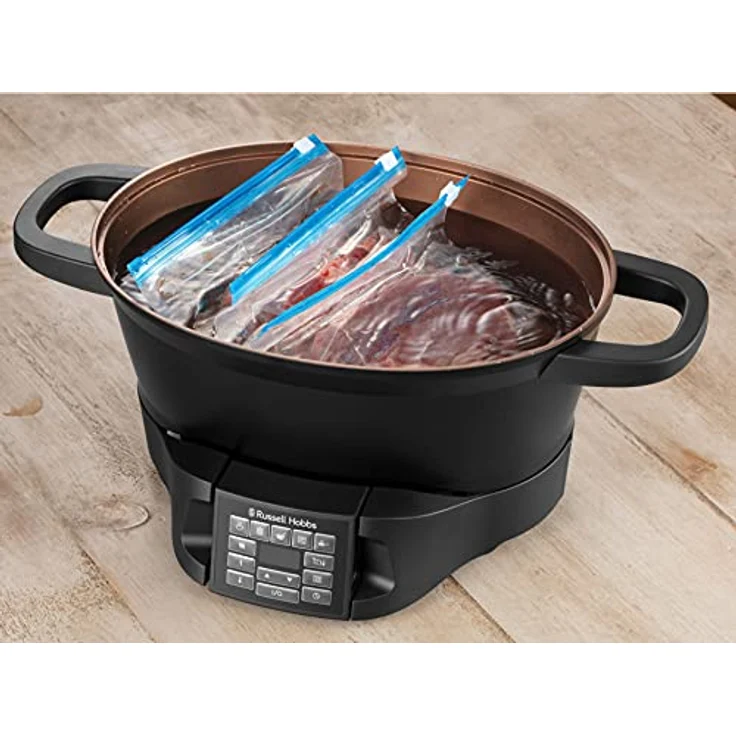 Russell Hobbs 28270-56 Good To Go Multikocher, 750W, 6,5 Liter, Timer, inkl. Dampfgarereinsatz, Warmhaltefunktion, Display, schwarz – Bild 5