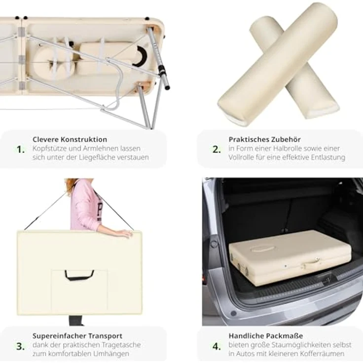 TecTake Massageliege Massagestuhl, Massageliege – Bild 5