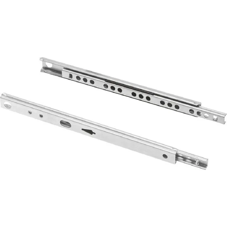 MS Beschläge Teleskopauszug Teilauszüge Schubladenauszug Auszugsschiene h 17mm, Stahl, Hochglanz verzinkt, 182mm Länge