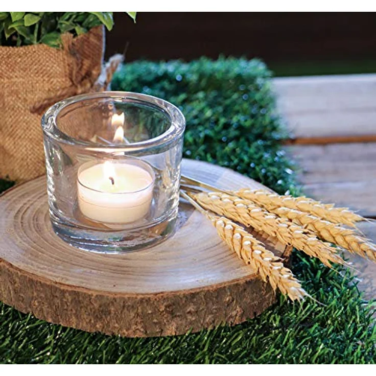 Unbekannt Runde Holzscheibe 30 cm x 2 cm, unbehandelt mit Baumrinde, ideal für DIY Tischdeko und Hochzeiten – Bild 4