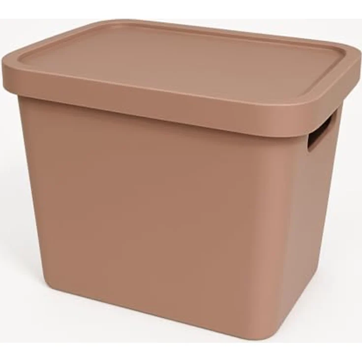 Plastard Aufbewahrungsboxen 12,5L mit Deckel, 4er-Set, stapelbar, BPA-frei, pink, für Ordnung in Küche, Bad, Büro, Kinderzimmer – Bild 2