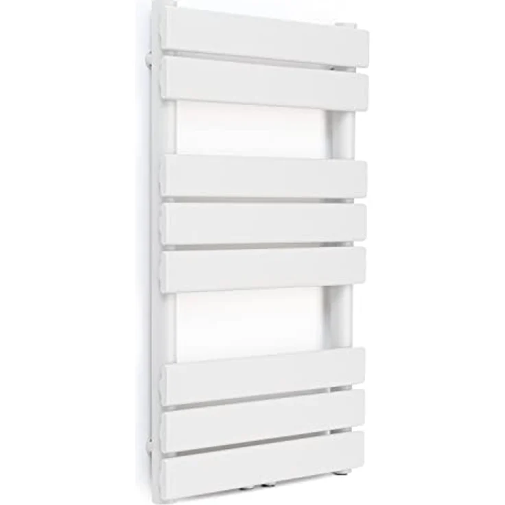Blumfeldt Badheizkörper, Design Heizkörper Flach, 355 W Vertikal Heizkörper mit Thermostat, für Badezimmer & Wohnzimmer, Weiß – Bild 1