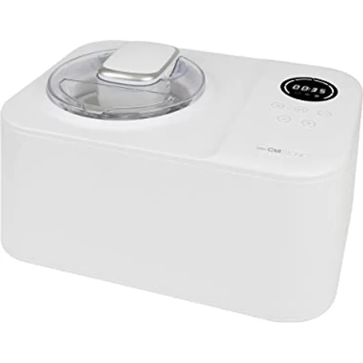 Clatronic® Eismaschine mit Kompressor inkl. Timer, Ice Cream Maker für Eis, Sorbet und Frozen Yoghurt bis zu 1,2 Liter, Speiseeismaschine, Automatikkühlung, 110 Watt - ICM 3784