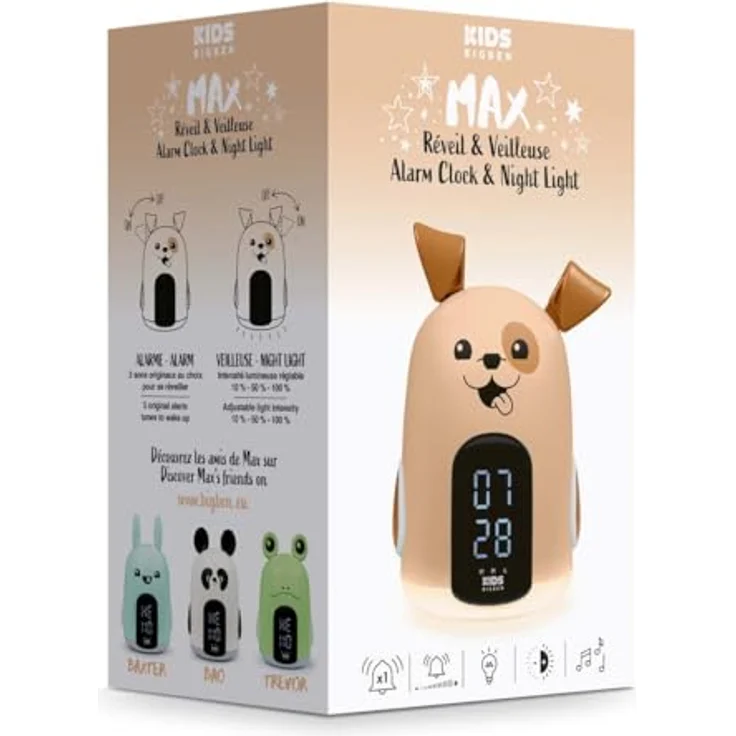 Bigben RKIDSDOG Wecker, mehrfarbig mit kompakten Maßen von 16,6 x 27,2 x 14,3 cm – Bild 2