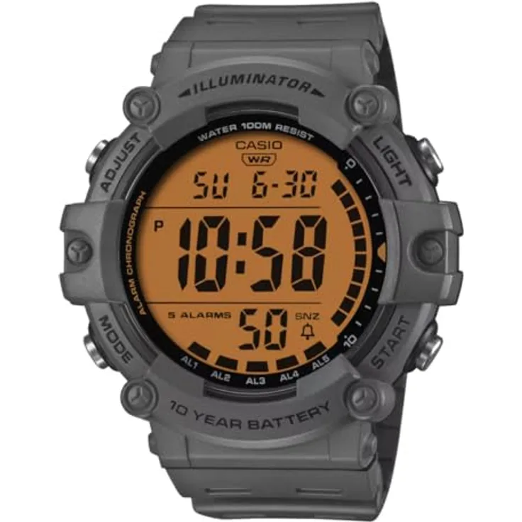 Casio Collection Herren Digital Quarz Armbanduhr, klassisch, schwarz