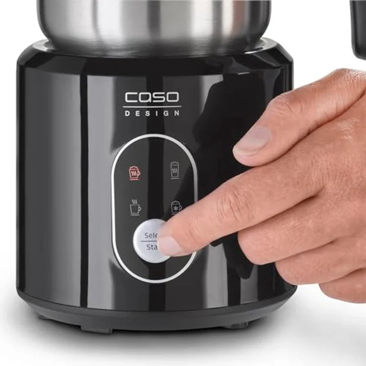 Caso Fomini Choco Black 1665 Milchaufschäumer, 250 ml Aufschäumen, Choco-Funktion, Überhitzungsschutz, Abschaltautomatik, Touch Control, schwarz – Bild 10