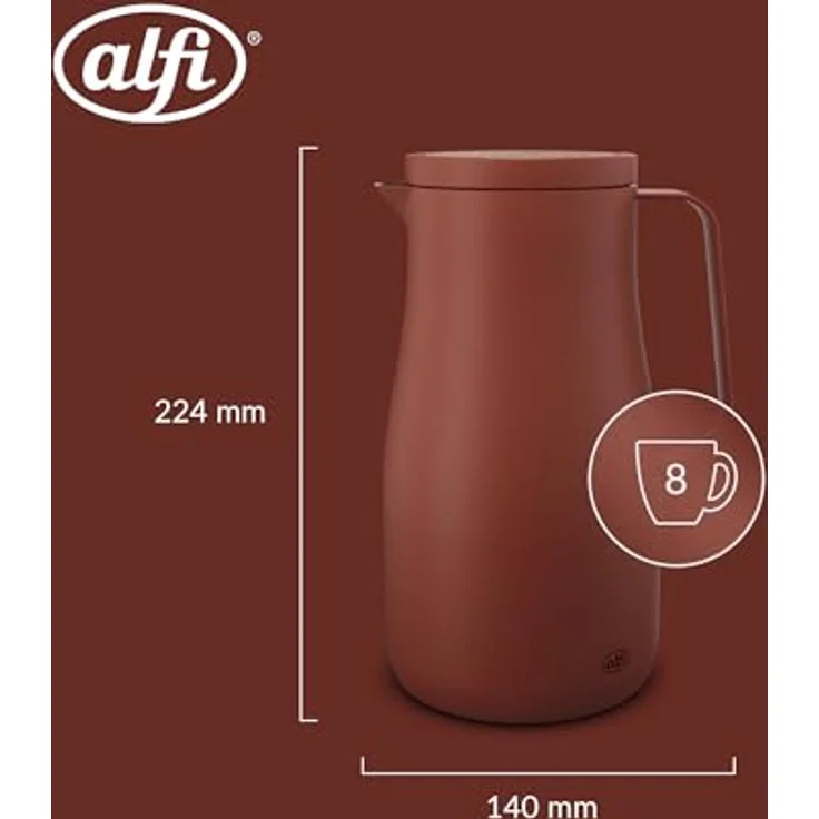 Alfi Isolierkanne Studio Tea, Rost, Metall, 1 L, BPA-frei, doppelwandig, Vakuum, lebensmittelecht – Bild 6