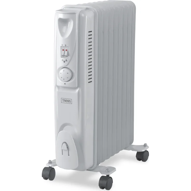 Trebs 99403 Mobiler Ölradiator-Heizofen mit Rollen - Weiß