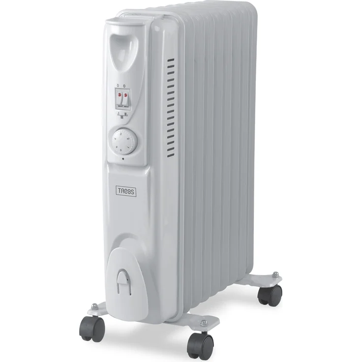 Trebs 99403 Mobiler Ölradiator-Heizofen mit Rollen - Weiß