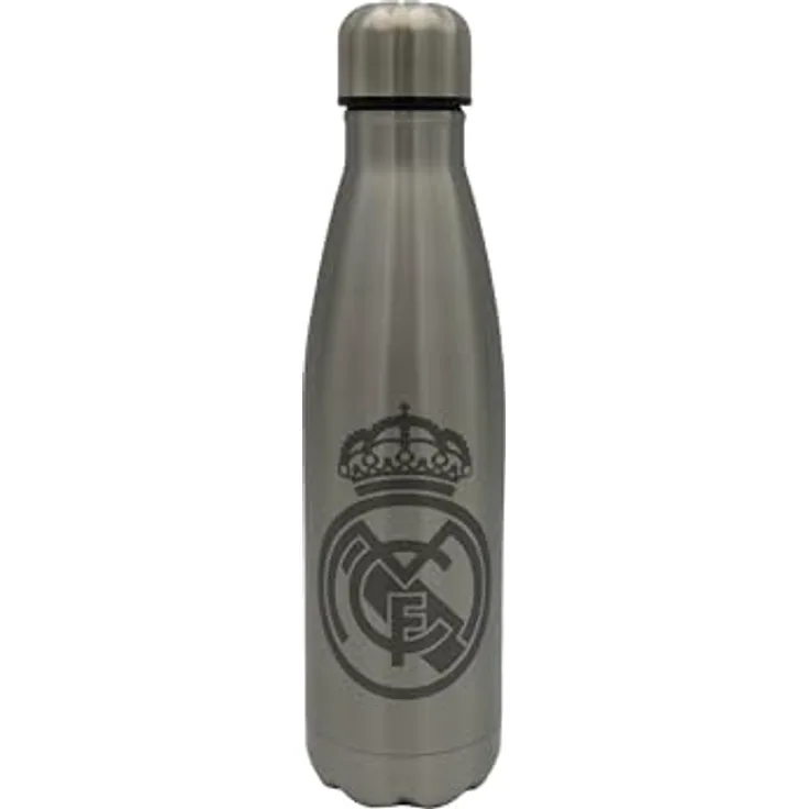 CYP Brands Real Madrid Wasserflasche aus Edelstahl, 550 ml, luftdichter Verschluss, offizielles Produkt mit One Color One Club Slogan
