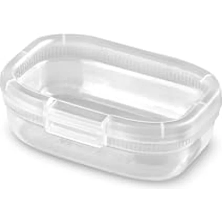 Curver Lunchbox Snapbox, transparente Vorratsdose mit Clipverschluss, L 12 x B 8,9 x H 4 cm – Bild 1