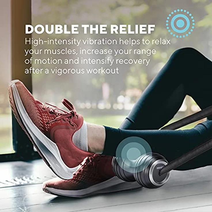 HoMedics Doppelmassageball für Nacken Rücken Schultern Beine - Gezielte, hochintensive Vibrationsmassage mit 4 Vibrationsintensitätsstufen – Bild 4