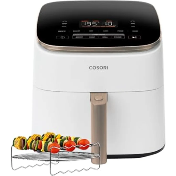 Cosori Turbo Blaze 6L Weiß-Rosa, 6L Airfryer mit DC-Motor, Weiß – Bild 3