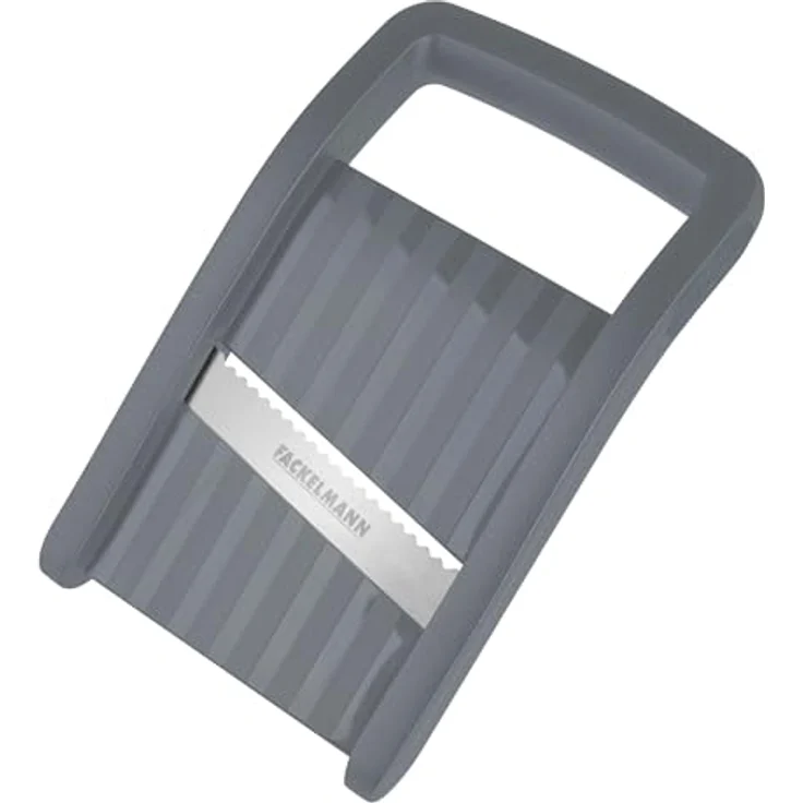 FACKELMANN Kompakt-Hobel, Gemüsehobel mit Edelstahlklinge, Reibe mit ergonomischem Griff (Farbe: Schwarz-Silber), Menge: 1 Stück – Bild 2