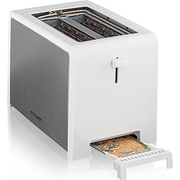 Cloer 3211 Toaster - 825 W - für 2 Toastscheiben - integrierter Brötchenaufsatz - Nachhebevorrichtung - Krümelschublade - wärmeisoliert - Edelstahl – Bild 6