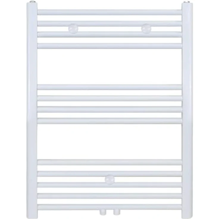 Belrad® Badheizkörper mit Mittelanschluss, Moderner Handtuchheizkörper aus Qualitätsstahl, Weiß pulverbeschichtet, Wandmontagefähig & wasserbetrieben, Robust und langlebig – Bild 1