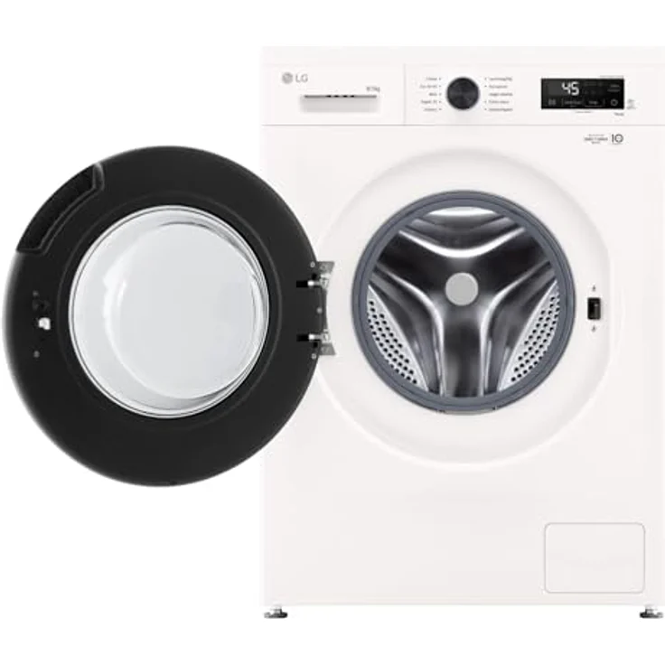 LG W4NX1085NWB, Freistehender Waschtrockner mit 8 kg Wasch- und 5 kg Trockenkapazität, Touchscreen, Energieeffizienzklasse E, Weiß – Bild 2