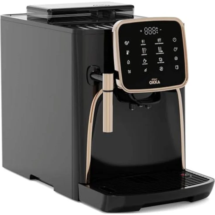 Arzum Okka Pro OK0030-0400 Vollautomatische Espressomaschine Kaffeemaschine Chrom mit Touchscreen und 19 Bar Pumpendruck – Bild 2
