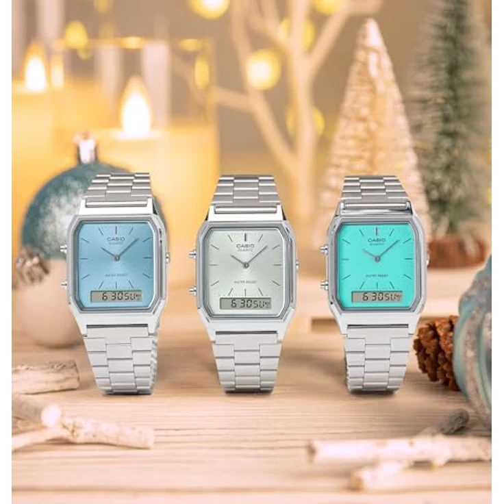 Casio Damen Analog Quarz Uhr mit Edelstahl Armband AQ-230A-2A1MQYES – Bild 6