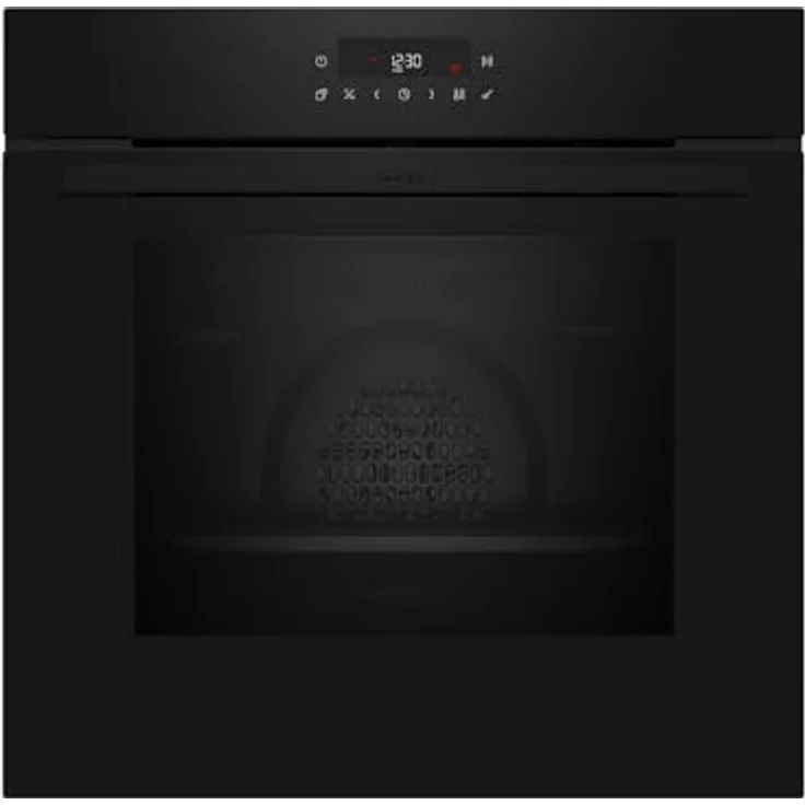 Neff B2CCJ7AK0, N30, Einbaubackofen 60x60cm, schwarz mit CircoTherm, LED Display, Pyrolyse, Klapptür – Bild 1