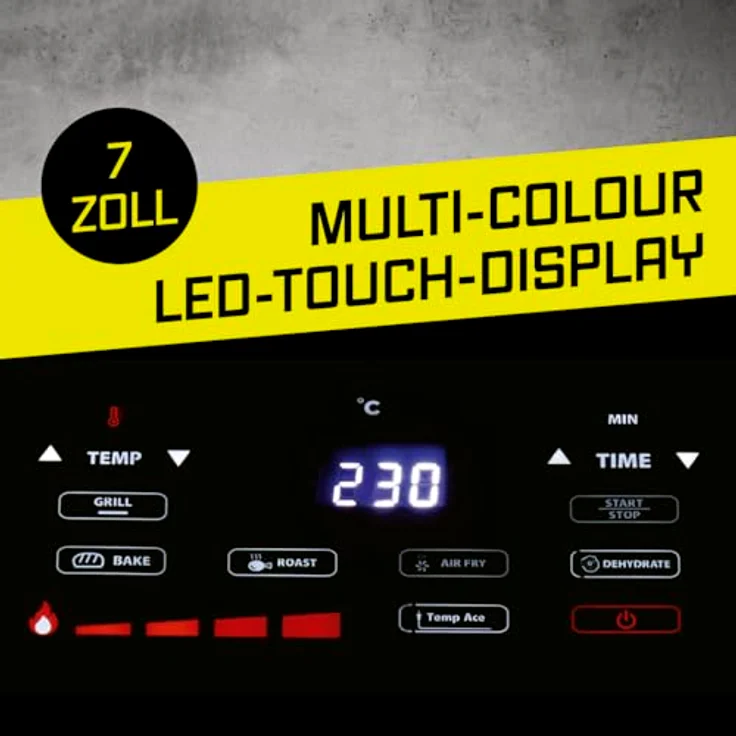 GOURMETmaxx Heißluftfritteuse FryBBQ 5 l, 2-in-1 Heißluftfritteuse und Grill mit integrierten Grillthermometer und fünf Garfunktionen – Bild 7