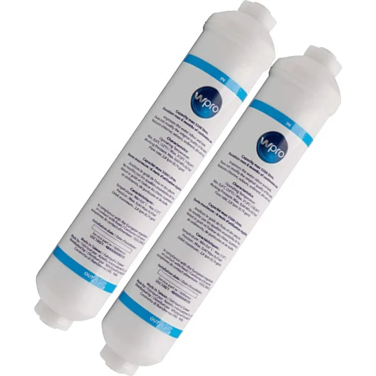 Whirlpool Wpro USC100/1 Wasserfilter, 2er-Pack für Kühlschrank und Gefrierschrank, kompatibel mit Samsung, LG, AEG und weiteren Marken