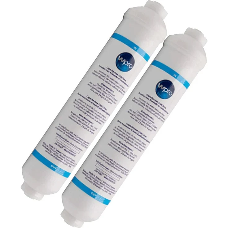 Whirlpool Wpro USC100/1 Wasserfilter, 2er-Pack für Kühlschrank und Gefrierschrank, kompatibel mit Samsung, LG, AEG und weiteren Marken