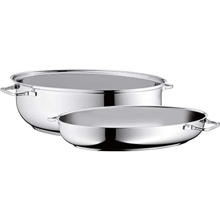 WMF Bräter oval, 41 x 28,5 x 18 cm, Kochtopf 8,5 l, Cromargan Edelstahl Induktion, backofenfest, Induktionsdeckel – Bild 4