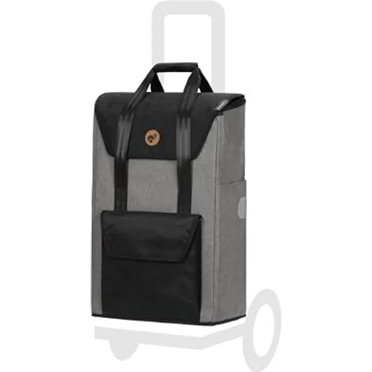 Andersen Ersatztasche - Tasche Senta 2.0 grau 49 L für Einkaufstrolley, edle Optik mit extra Trageriemen und Kordelzug