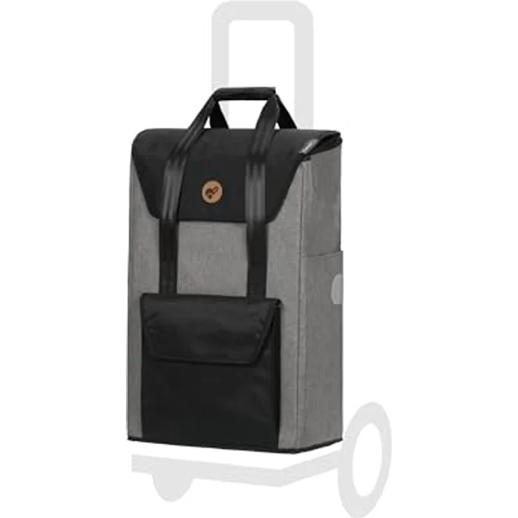 Andersen Ersatztasche - Tasche Senta 2.0 grau 49 L für Einkaufstrolley, edle Optik mit extra Trageriemen und Kordelzug – Bild 1