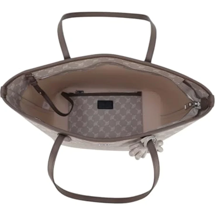 JOOP! Cortina Lara Shopper Tasche 31 cm, grau, mit Allover-Logoprint und herausnehmbarer Innentasche – Bild 4