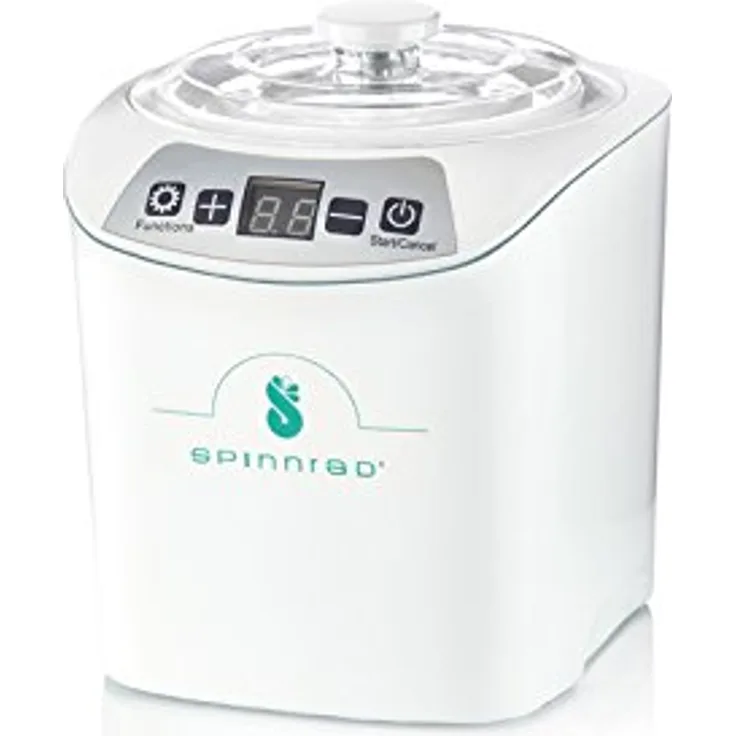 Spinnrad Joghurt-, Quark- & Co. Bereiter, auch für Kefir, Frischkäse und Skyr, 5 Stufen, 1L, weiß