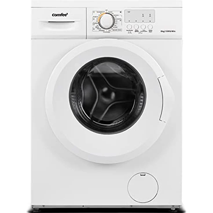 Comfee CFEW60-124 Waschmaschine / 6KG / Slim Line / D / 1200 U/min / Trommelreinigung / 15min-30min-45min Schnellwaschgang / Weiß – Bild 1