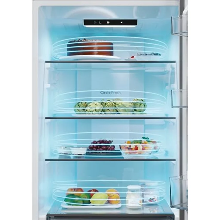 Candy Fresco CNCQ2T618EX, Freistehende Kühl-Gefrierkombination, 355 l, NoFrost, Multi Airflow, Energieeffizienzklasse E, Edelstahl – Bild 3