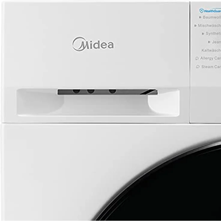 Midea MF200W100WB-14A Waschmaschine / 10KG / 1400 U/min/A/Leiser & effizienter Inverter Motor/Wasserschutzsystem/Steam Care/Nachlegefunktion/APP-Steuerung/AquaStop, Weiß – Bild 2
