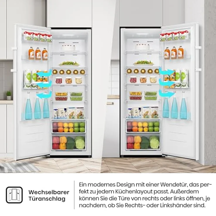 Hisense RL415N4AWC Kühlschrank ohne Gefrierfach, 292 l Kühlvolumen, CrispZone-Schublade, LED-Innenbeleuchtung – Bild 8