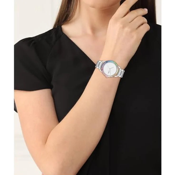 Lacoste Ladycroc Damenuhr 2001409, vergoldeter Edelstahl, 36 mm Gehäuse, analoges Quarzwerk, mit glänzenden Kristallen, wasserdicht bis 3 ATM – Bild 3