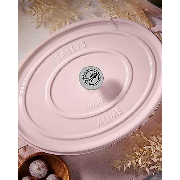 Sallys Gusseisenbräter Alime (Silky Pink) - Hochwertiges Gusseisen für schonendes Garen und sichere Handhabung – Bild 4