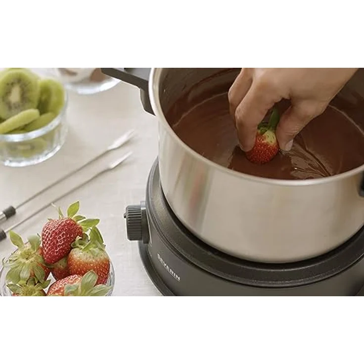Severin FO 2470 Fondue, 1500W, 8 Fonduegabeln, regelbarer Thermostat – Bild 6