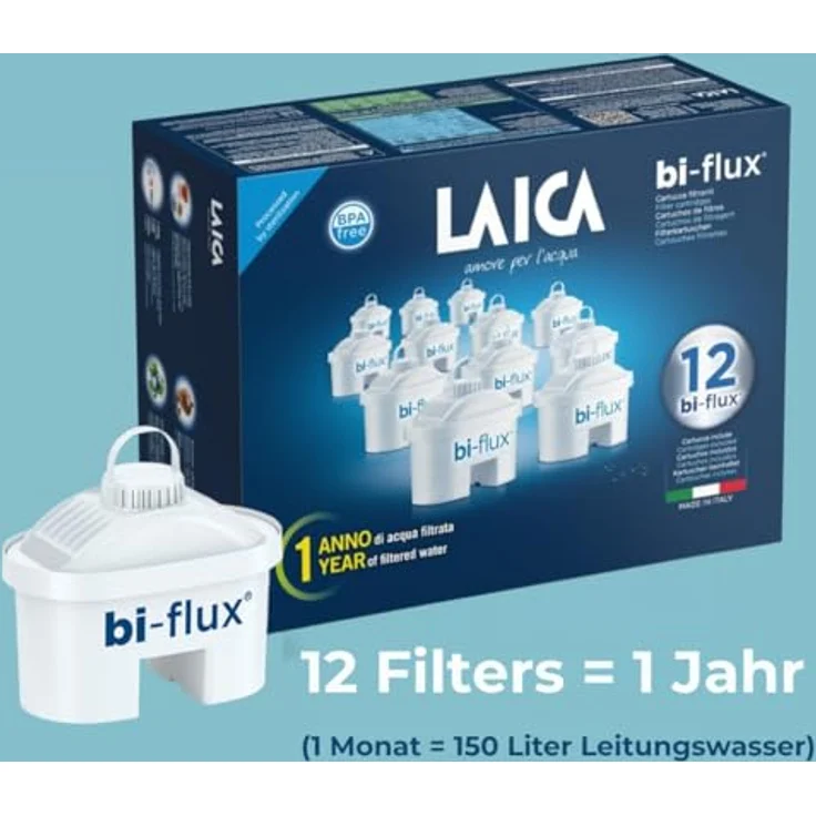 LAICA Filterkartuschen bi-flux 5 + 1 Pack, Kartuschen für alle Laica Wasserfilter – Bild 3