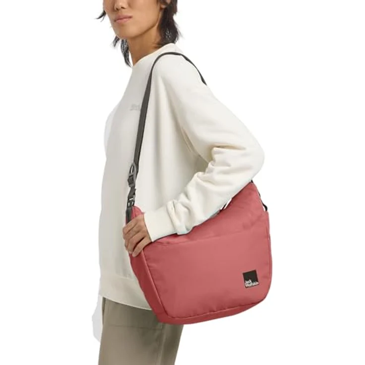 Jack Wolfskin Umhängetasche PARAISO, 10 L, sportlich & stylisch, CROSSRIP 300D RE Material, gepolsterter Rücken, Schwarz – Bild 5